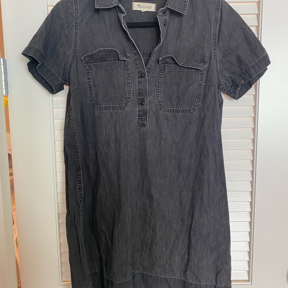 Madewell Black Denim Dress